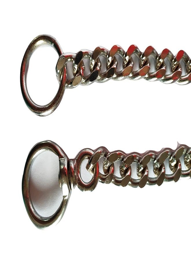 RoverPets Heavy-Duty Choke Cuban Link Dog Chain Collar - 4mm Silver Metal Collar for Large Breeds Like Rottweiler, Pitbull, Cane Corso, Mastiff - 24 Inch Strong Build - Image 4